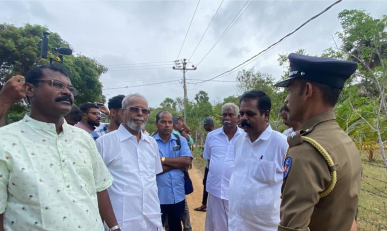 மண்டைதீவில்  காணி சுவீகரிக்கும் செயற்பாடு தடுத்து நிறுத்தம்