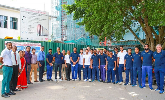 சீமாட்டி ரிஜ்வே சிறுவர் வைத்தியசாலைக்கு இலங்கை கிரிக்கெட் வீரர்கள் விஜயம்