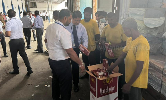 11 கோடி ரூபா பெறுமதியான 45 லட்சம் வெளிநாட்டு சிகரெட்டுக்கள் சிக்கின!