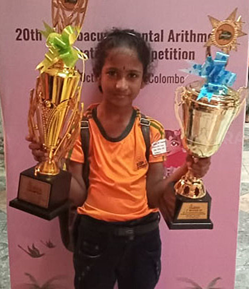 கணிதப் போட்டியில் 11 நாடுகளுடன் போட்டியிட்டு சாதனை படைத்த 7 வயது மாணவி
