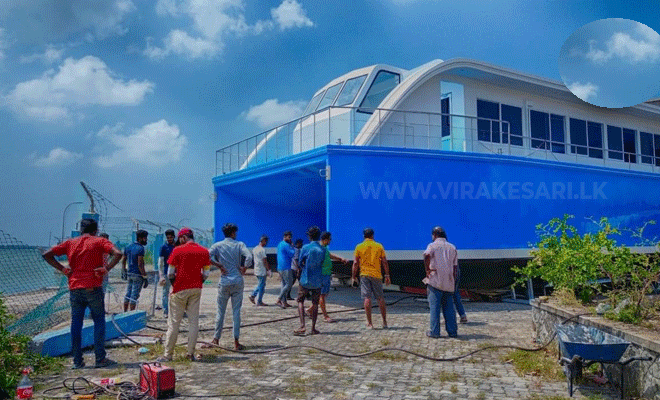200 பேர் பயணிக்கும் வகையில் இலங்கையில் தயாரிக்கப்பட்ட கப்பல் வெள்ளோட்டம் !