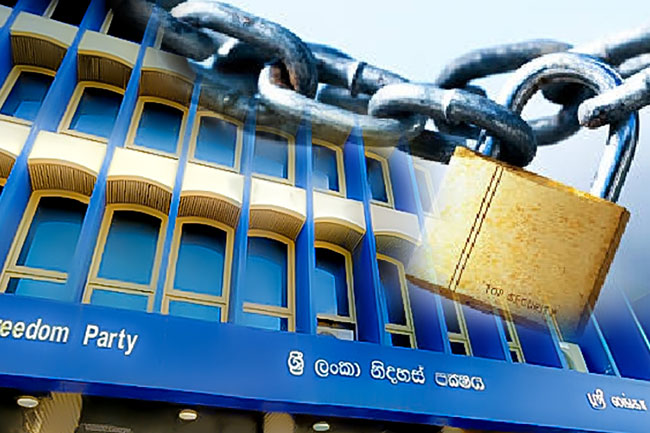 சீல் வைக்கப்பட்ட சுதந்திரக் கட்சி தலைமையகத்தினுள் நுழைந்த பொலிஸார்