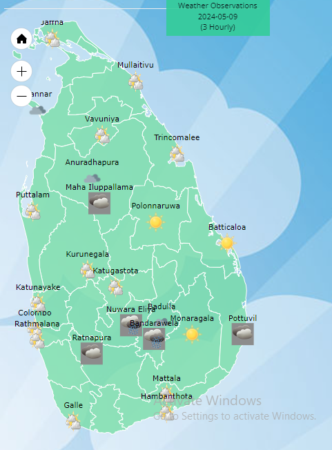 பல மாகாணங்களுக்கு வளிமண்டலவியல் திணைக்களம் எச்சரிக்கை 